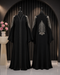 Midnight Crystal Leaf Luxury Abaya