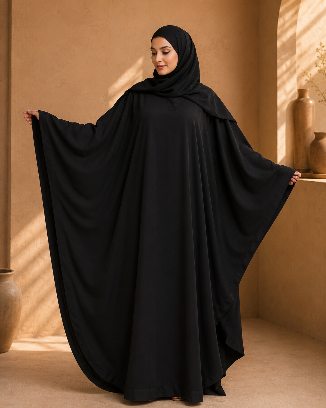 Oversized Black Butterfly Abaya coustomiz available colour and size