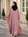Dusty Blush Nida Kaftan Abaya