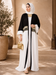 Noir Ivory Arabic Luxe Abaya Set