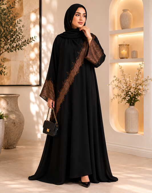 Noir Ember Embellished Abaya