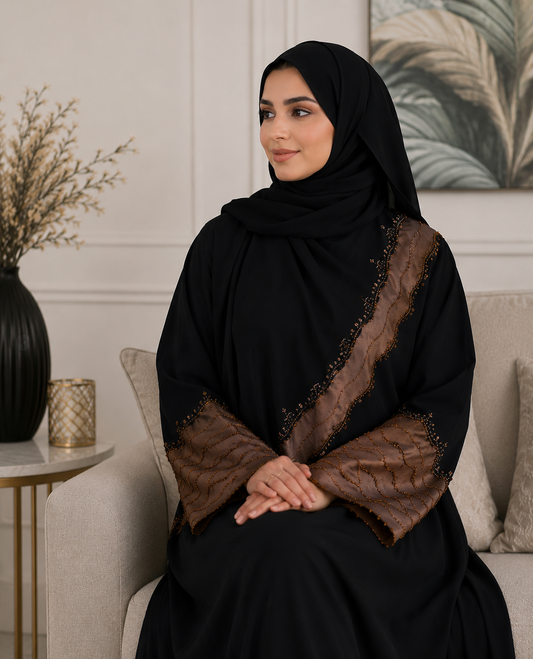 Noir Ember Embellished Abaya