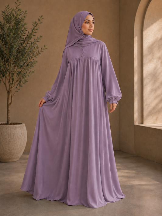 Flairy Pleated Abaya