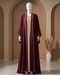 Noor Luxe Three-Piece Modest Embroidery Abaya coustomiz available black colour available