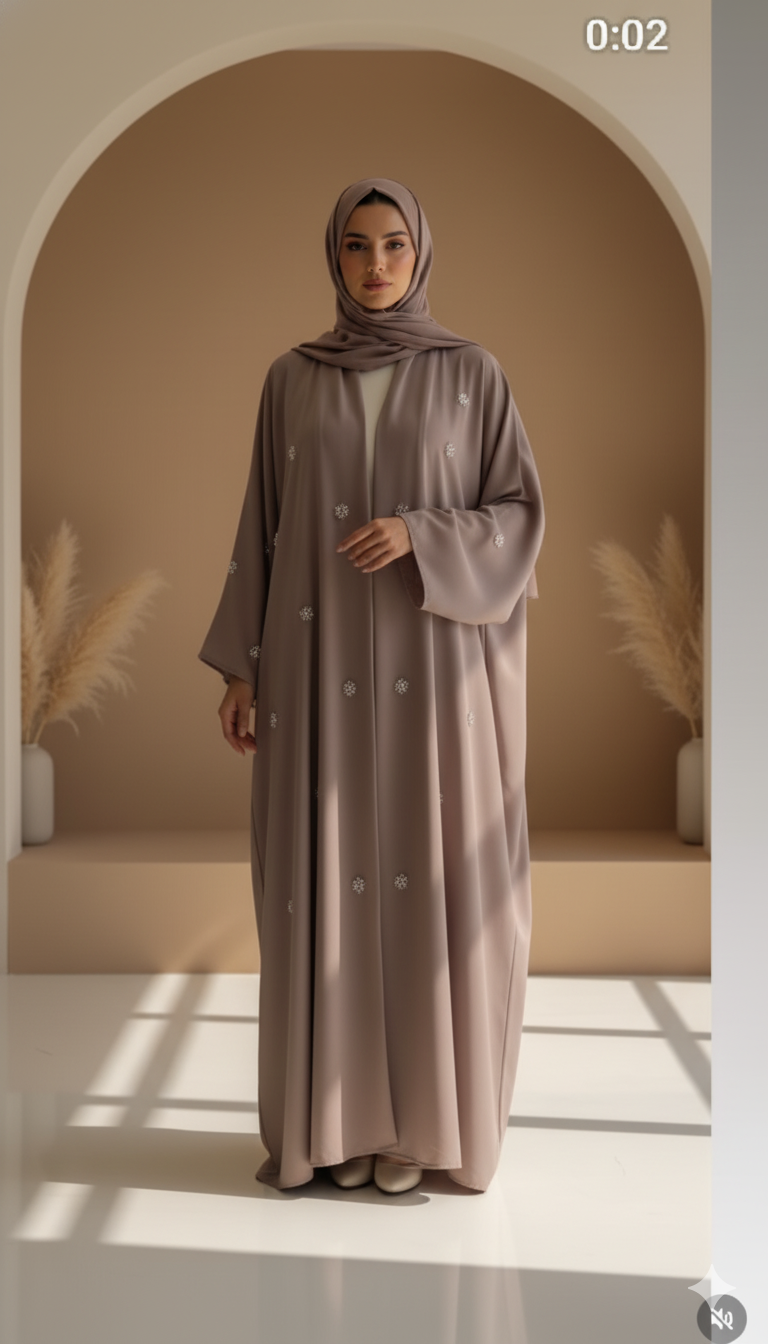 Layali Luxe Crystal Abaya coustomiz available Three pieces