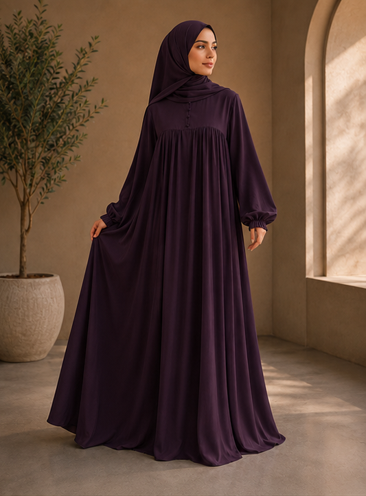 Flairy Pleated Abaya