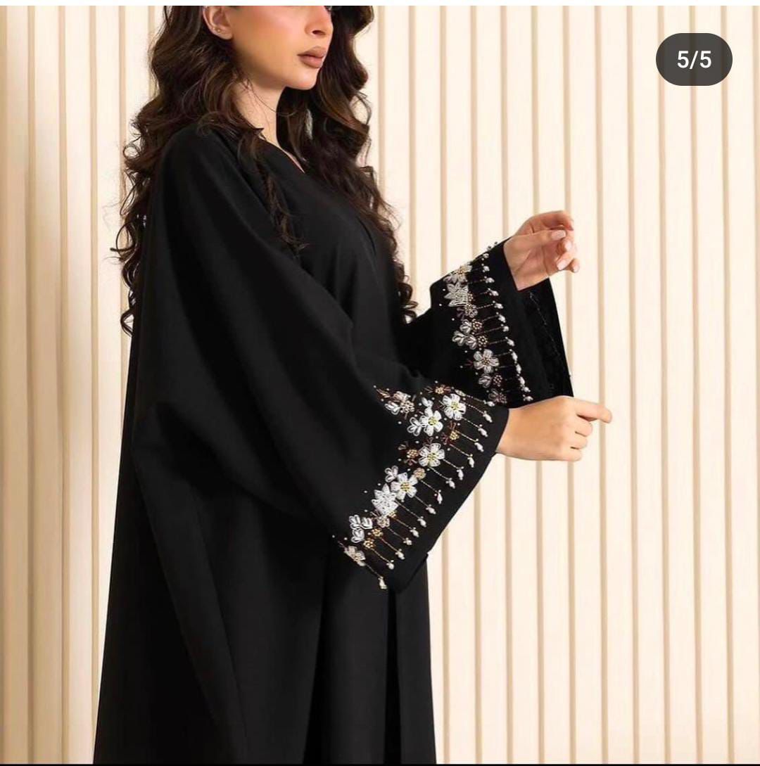 Shahar pearl Abaya Hand work