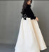 Contrast Flower Abaya