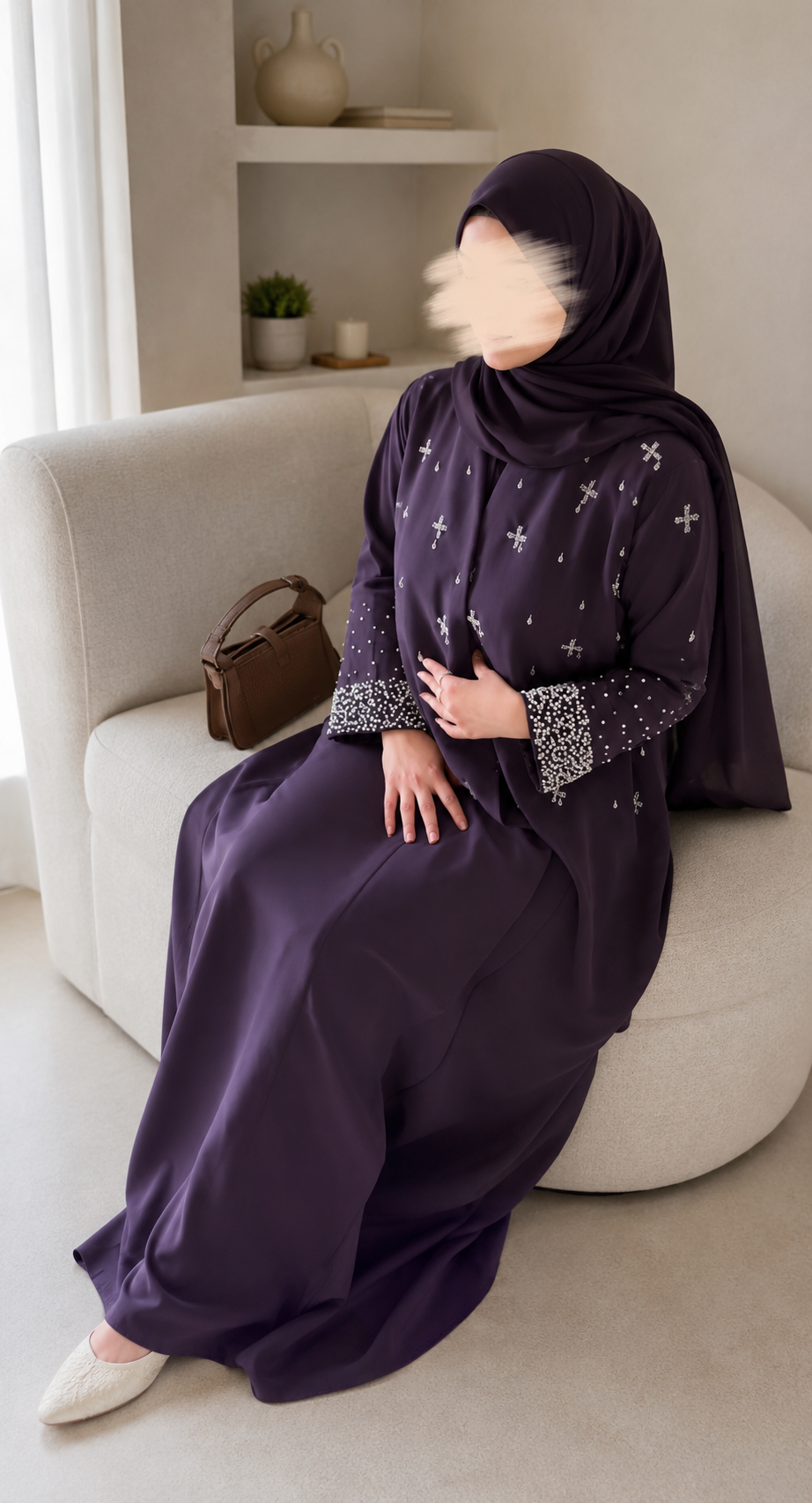 Crystal moti Abaya