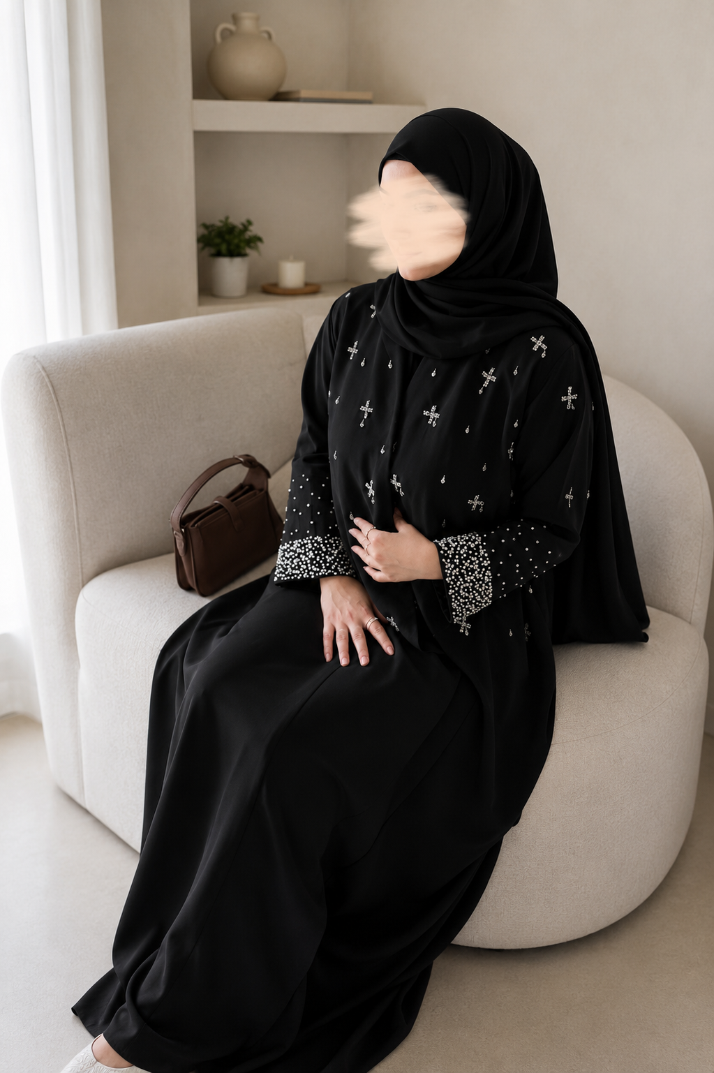 Crystal moti Abaya