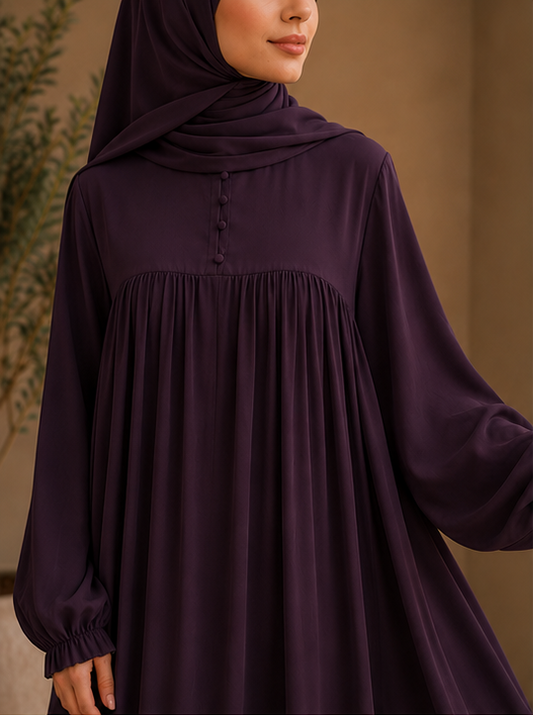Flairy Pleated Abaya